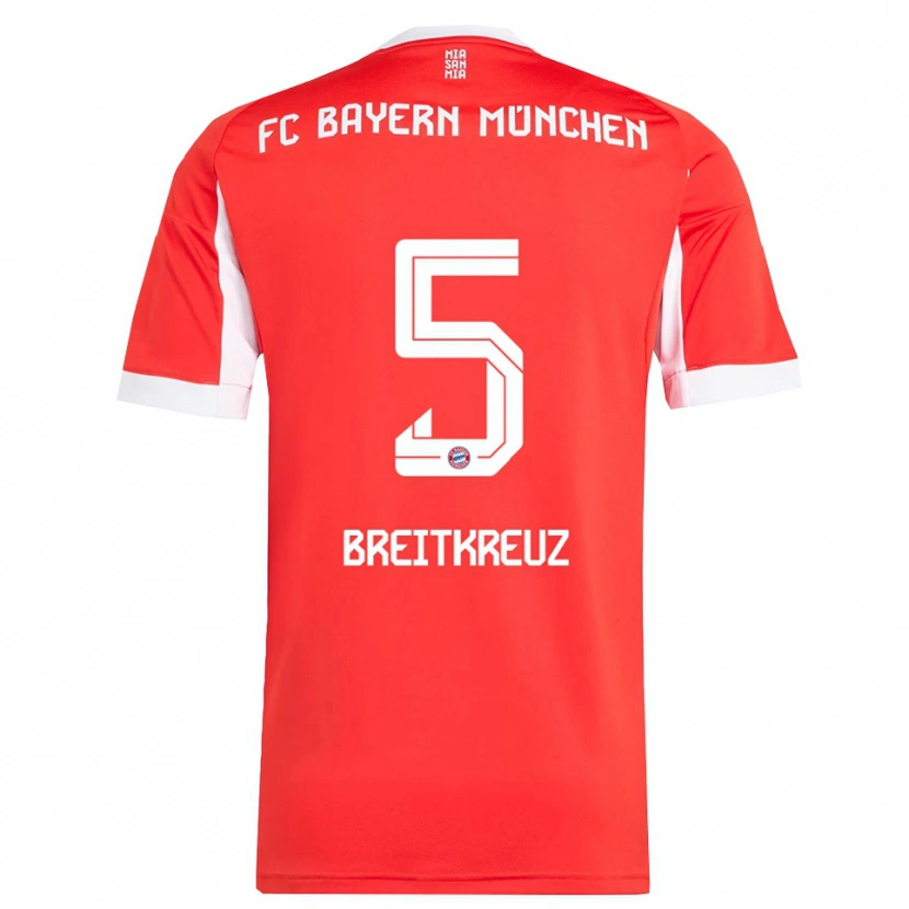 Danxen Women Steve Breitkreuz #5 Red White Home Jersey 2025/26 T-Shirt