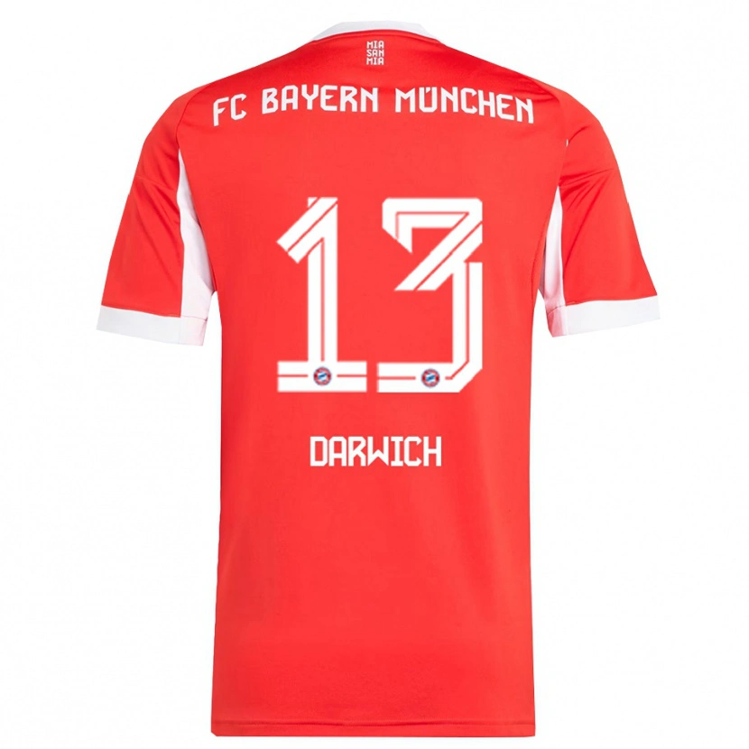 Danxen Women Maher Darwich #13 Red White Home Jersey 2025/26 T-Shirt