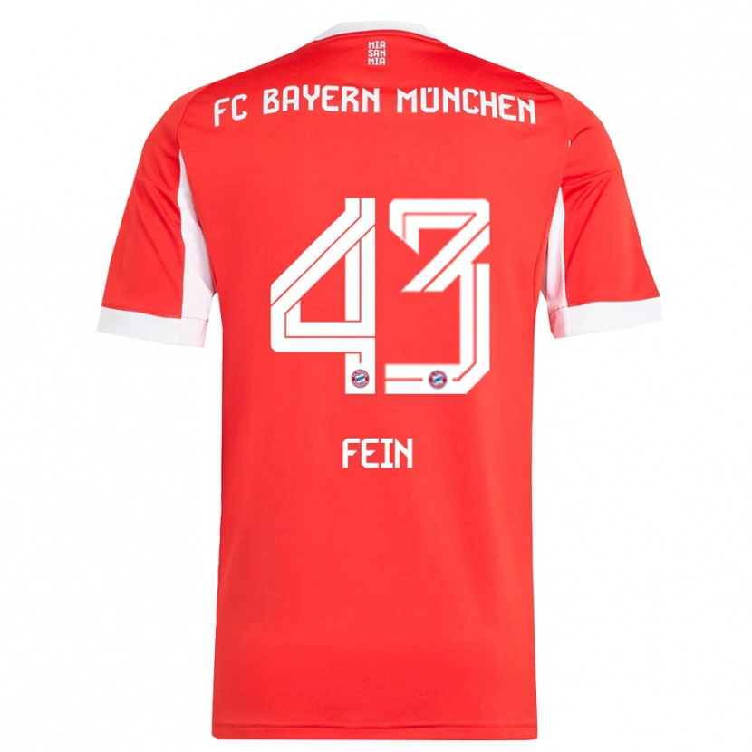 Danxen Women Adrian Fein #43 Red White Home Jersey 2025/26 T-Shirt
