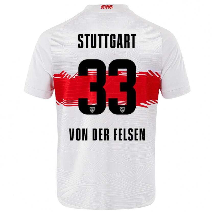Danxen Women Jerik Von Der Felsen #33 White Red Home Jersey 2025/26 T-Shirt