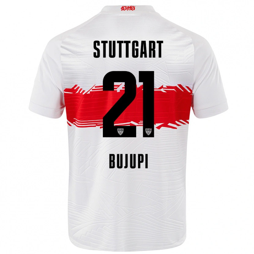 Danxen Women Eliot Bujupi #21 White Red Home Jersey 2025/26 T-Shirt