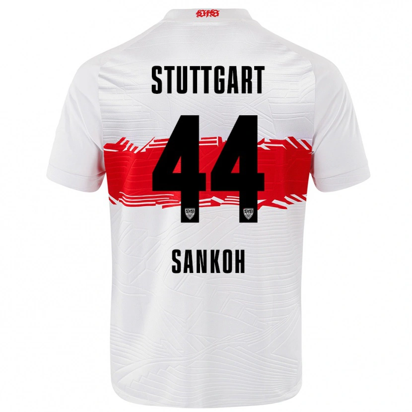 Danxen Women Mohamed Sankoh #44 White Red Home Jersey 2025/26 T-Shirt