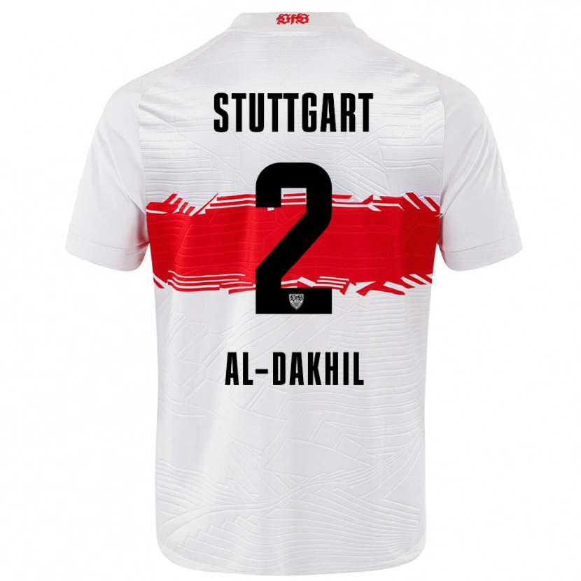 Danxen Women Ameen Al-Dakhil #2 White Red Home Jersey 2025/26 T-Shirt
