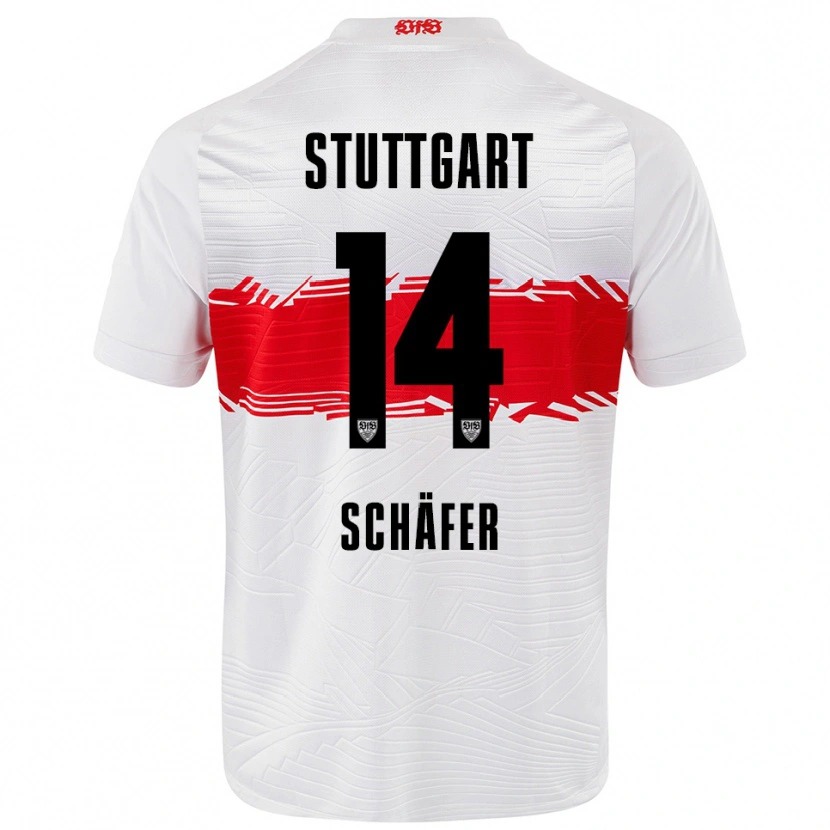 Danxen Women Katharina Schäfer #14 White Red Home Jersey 2025/26 T-Shirt