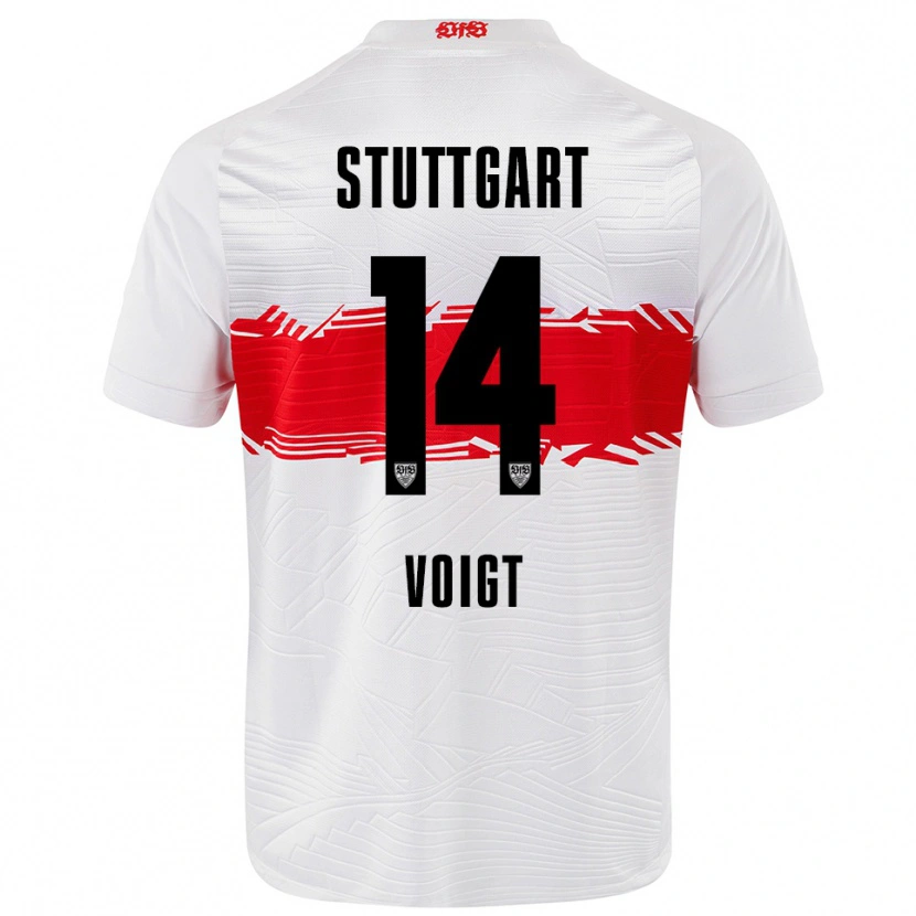 Danxen Women Max Voigt #14 White Red Home Jersey 2025/26 T-Shirt