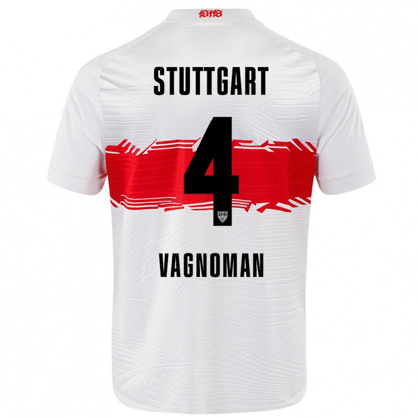 Danxen Women Josha Vagnoman #4 White Red Home Jersey 2025/26 T-Shirt