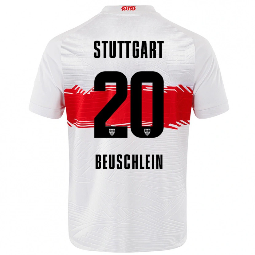 Danxen Women Jana Beuschlein #20 White Red Home Jersey 2025/26 T-Shirt