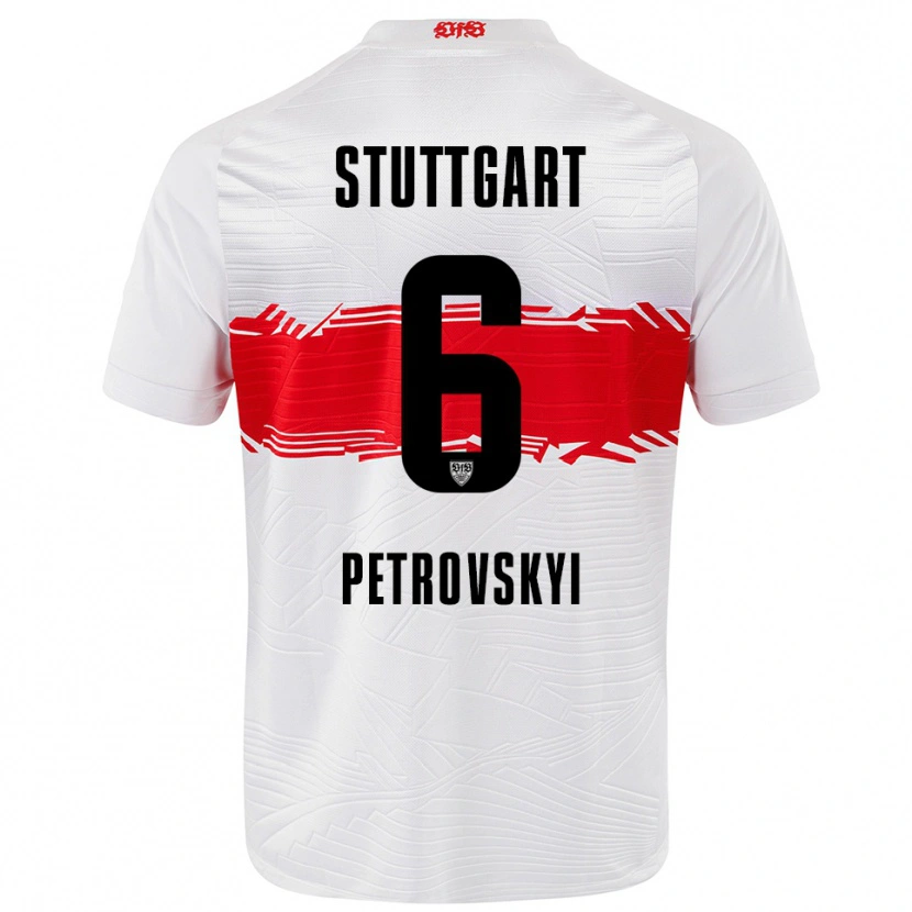 Danxen Women Mykola Petrovskyi #6 White Red Home Jersey 2025/26 T-Shirt