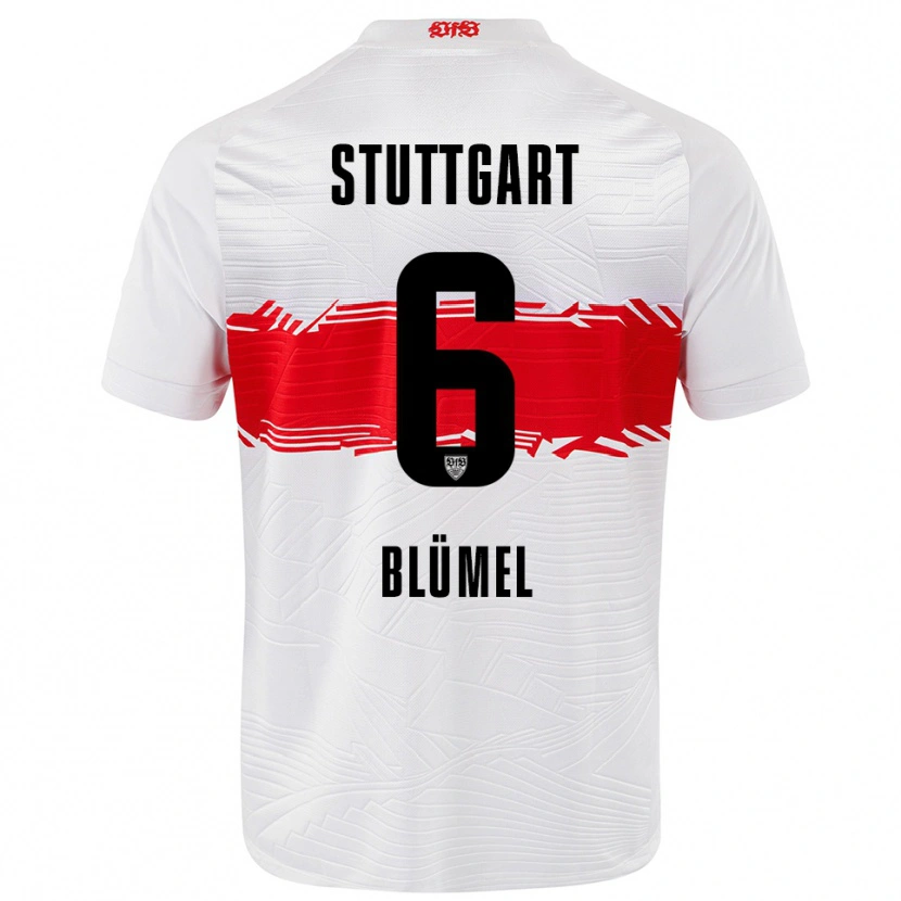 Danxen Women Charlotte Blümel #6 White Red Home Jersey 2025/26 T-Shirt