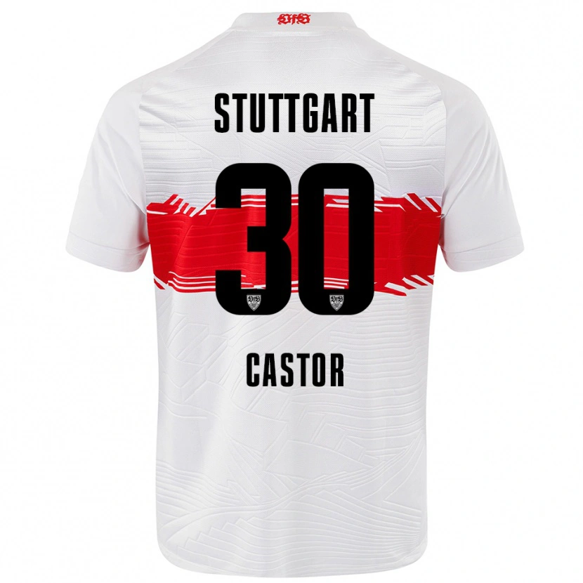 Danxen Women Joy Castor #30 White Red Home Jersey 2025/26 T-Shirt