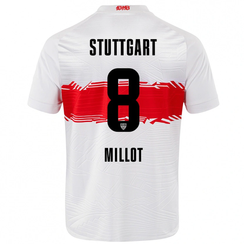 Danxen Women Enzo Millot #8 White Red Home Jersey 2025/26 T-Shirt