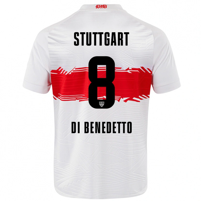 Danxen Women Samuele Di Benedetto #8 White Red Home Jersey 2025/26 T-Shirt