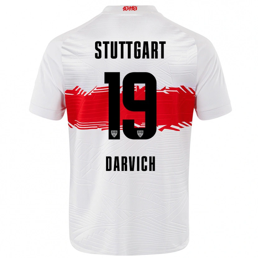 Danxen Women Noah Darvich #19 White Red Home Jersey 2025/26 T-Shirt