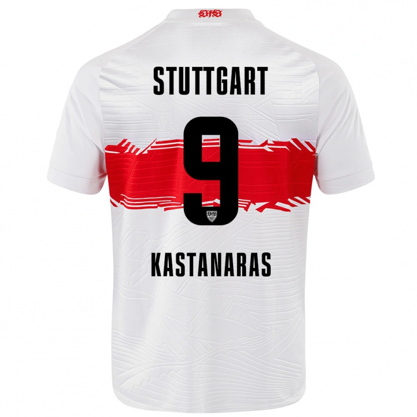 Danxen Women Thomas Kastanaras #9 White Red Home Jersey 2025/26 T-Shirt