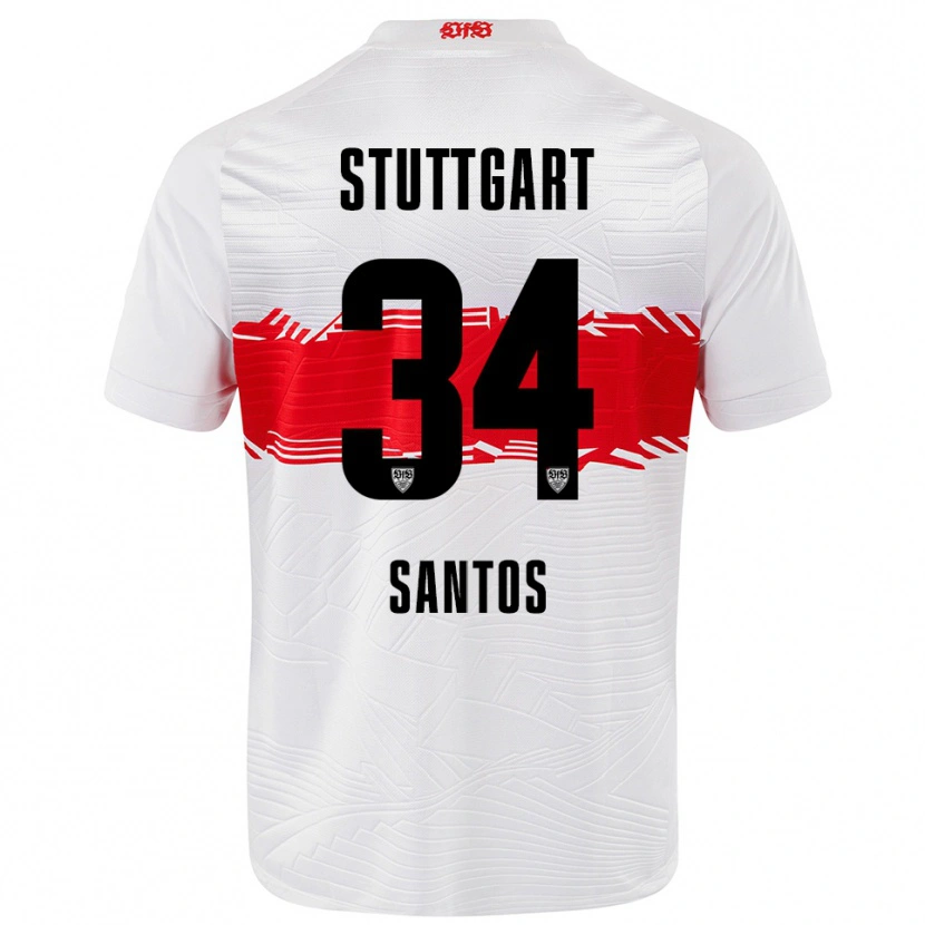 Danxen Women Tom Santos #34 White Red Home Jersey 2025/26 T-Shirt