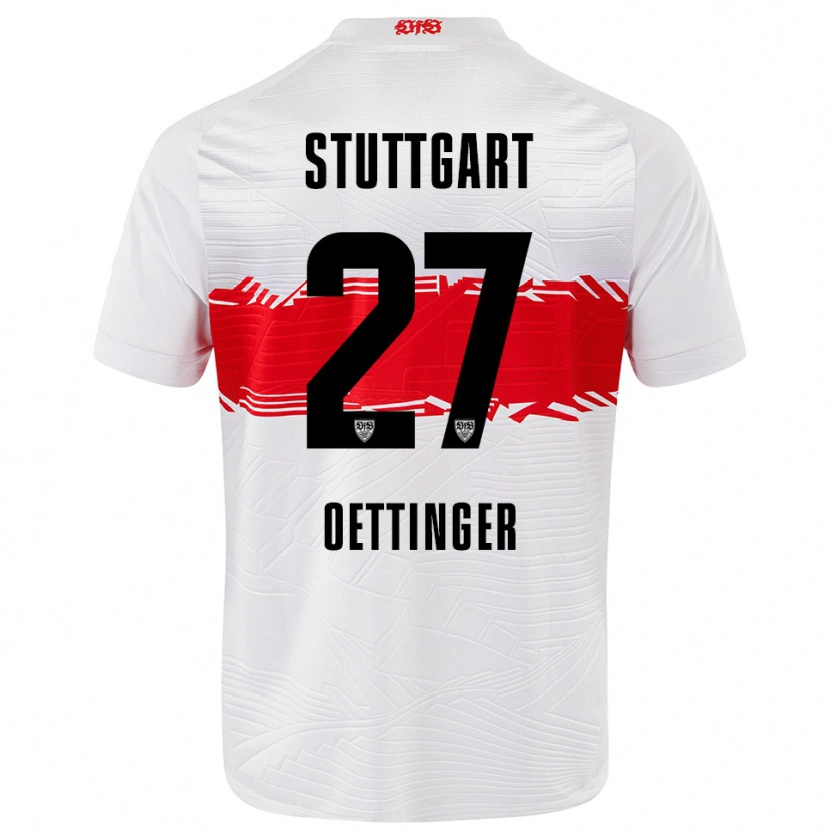 Danxen Women Jannik Oettinger #27 White Red Home Jersey 2025/26 T-Shirt