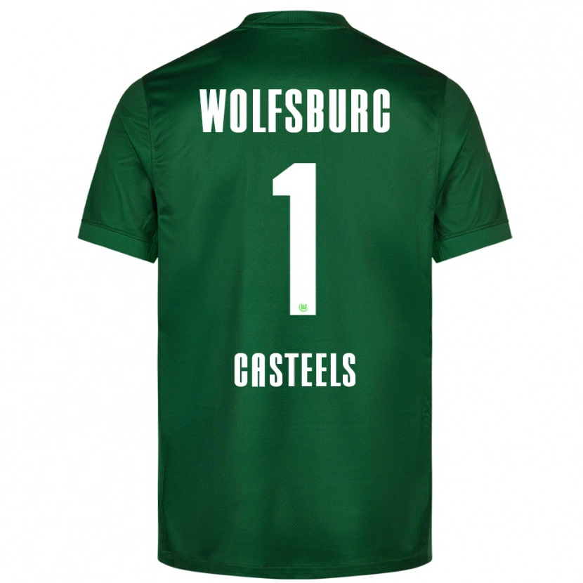 Danxen Women Koen Casteels #1 Green White Home Jersey 2025/26 T-Shirt