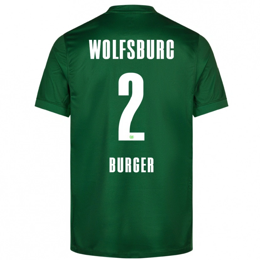 Danxen Women Jan Bürger #2 Green White Home Jersey 2025/26 T-Shirt
