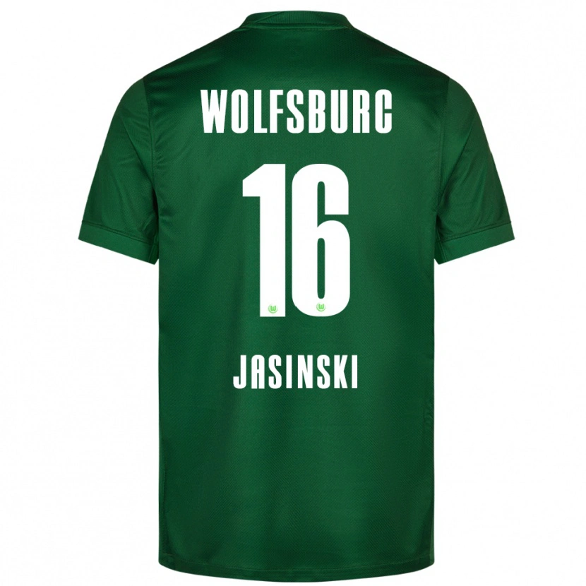 Danxen Women Mateusz Jasinski #16 Green White Home Jersey 2025/26 T-Shirt