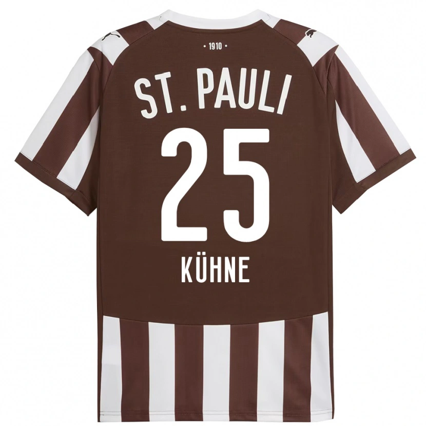 Danxen Women Florian Kühne #25 Coffee White Home Jersey 2025/26 T-Shirt