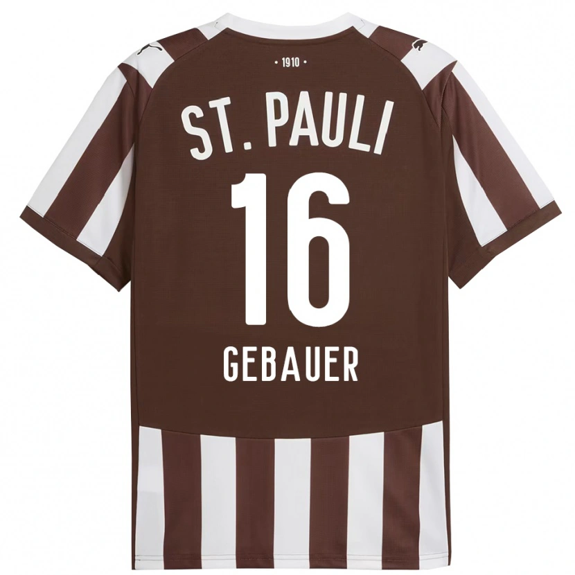 Danxen Women Florian Gebauer #16 Coffee White Home Jersey 2025/26 T-Shirt