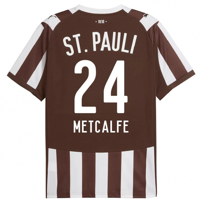 Danxen Women Connor Metcalfe #24 Coffee White Home Jersey 2025/26 T-Shirt