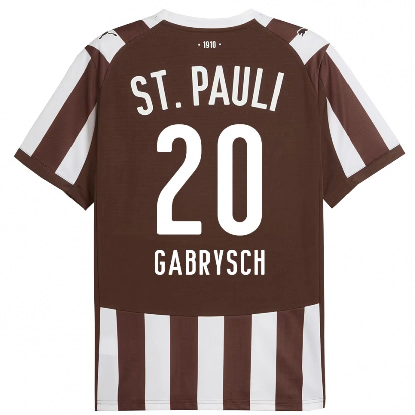 Danxen Women David Gabrysch #20 Coffee White Home Jersey 2025/26 T-Shirt