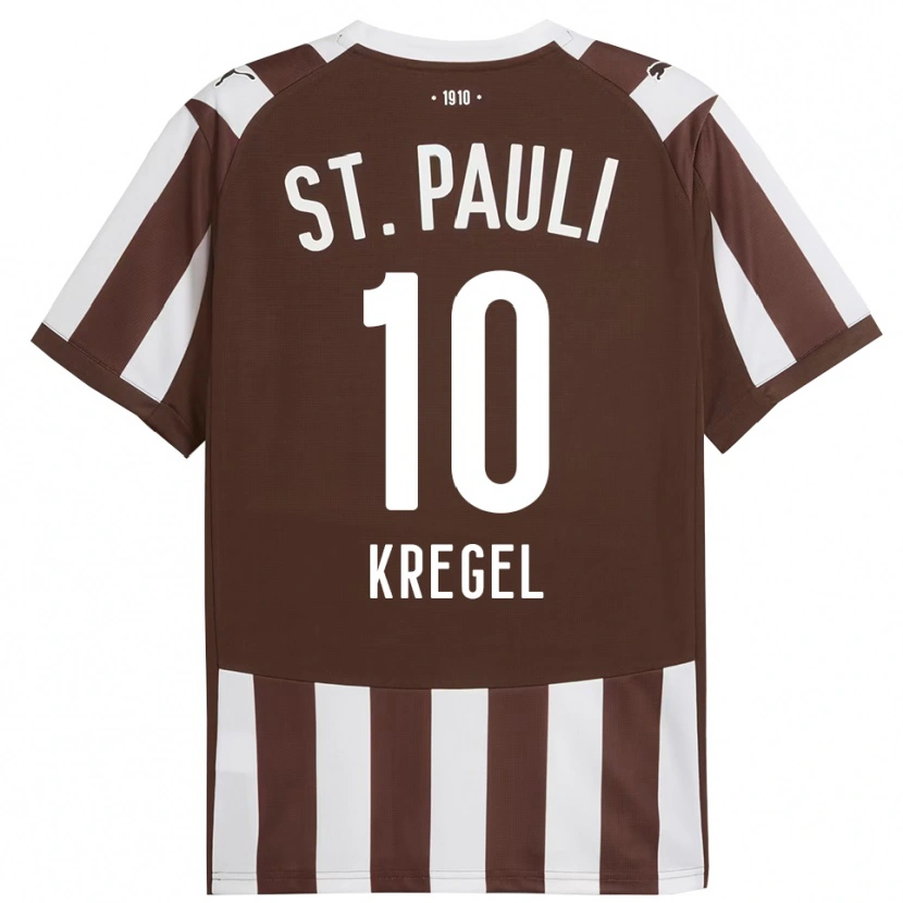 Danxen Women Mareike Kregel #10 Coffee White Home Jersey 2025/26 T-Shirt