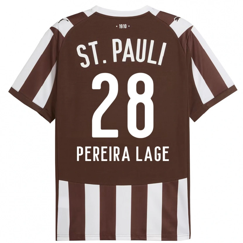 Danxen Women Mathias Pereira Lage #28 Coffee White Home Jersey 2025/26 T-Shirt