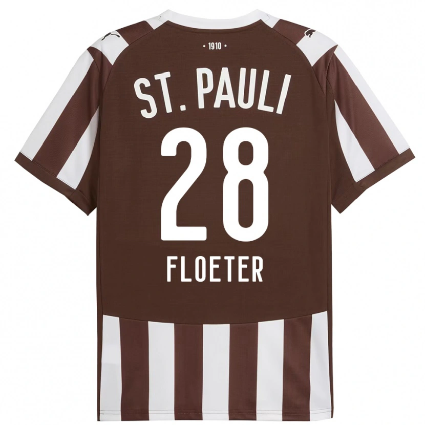Danxen Women Joline Floeter #28 Coffee White Home Jersey 2025/26 T-Shirt
