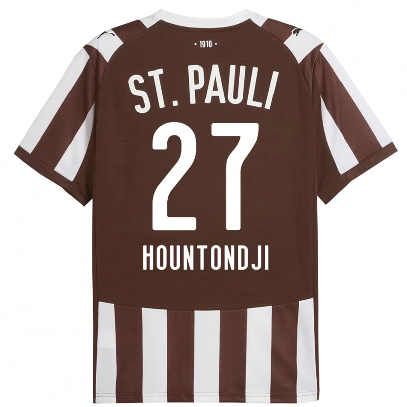 Danxen Women Andréas Hountondji #27 Coffee White Home Jersey 2025/26 T-Shirt