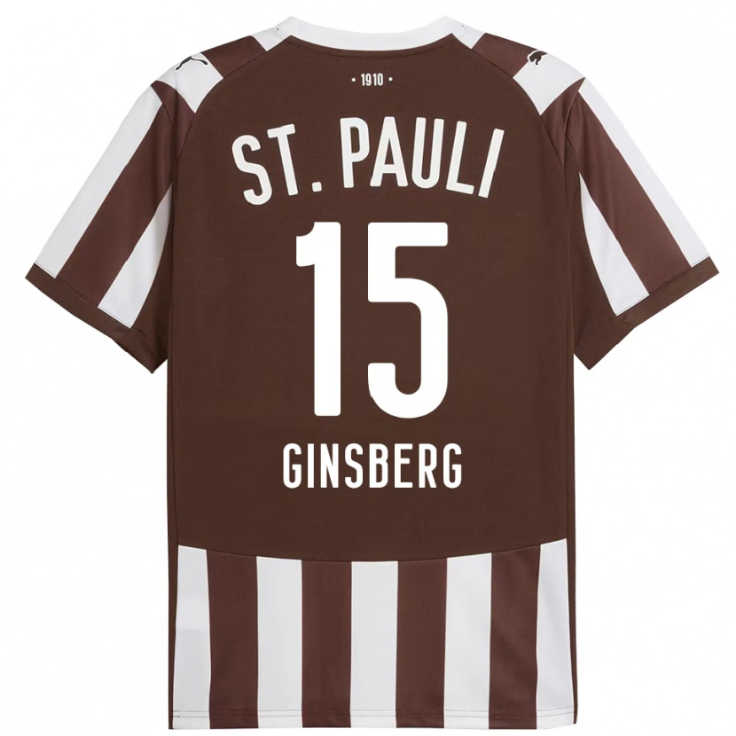 Danxen Women Pauline Ginsberg #15 Coffee White Home Jersey 2025/26 T-Shirt