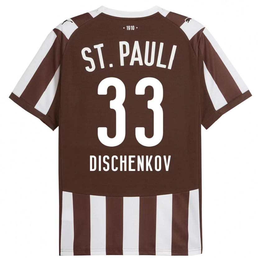 Danxen Women Dimitri Dischenkov #33 Coffee White Home Jersey 2025/26 T-Shirt