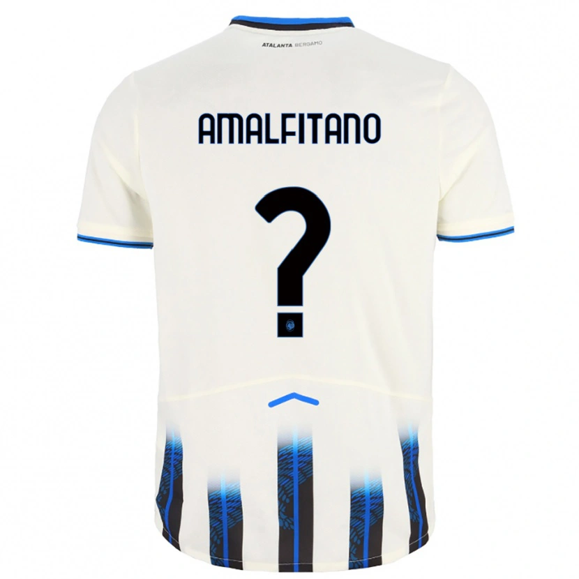 Danxen Women Nicolò Amalfitano #0 White Blue Away Jersey 2025/26 T-Shirt