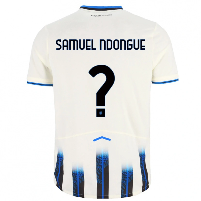 Danxen Women Frederick Samuel Ndongue #0 White Blue Away Jersey 2025/26 T-Shirt