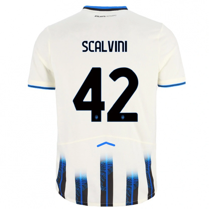 Danxen Women Giorgio Scalvini #42 White Blue Away Jersey 2025/26 T-Shirt