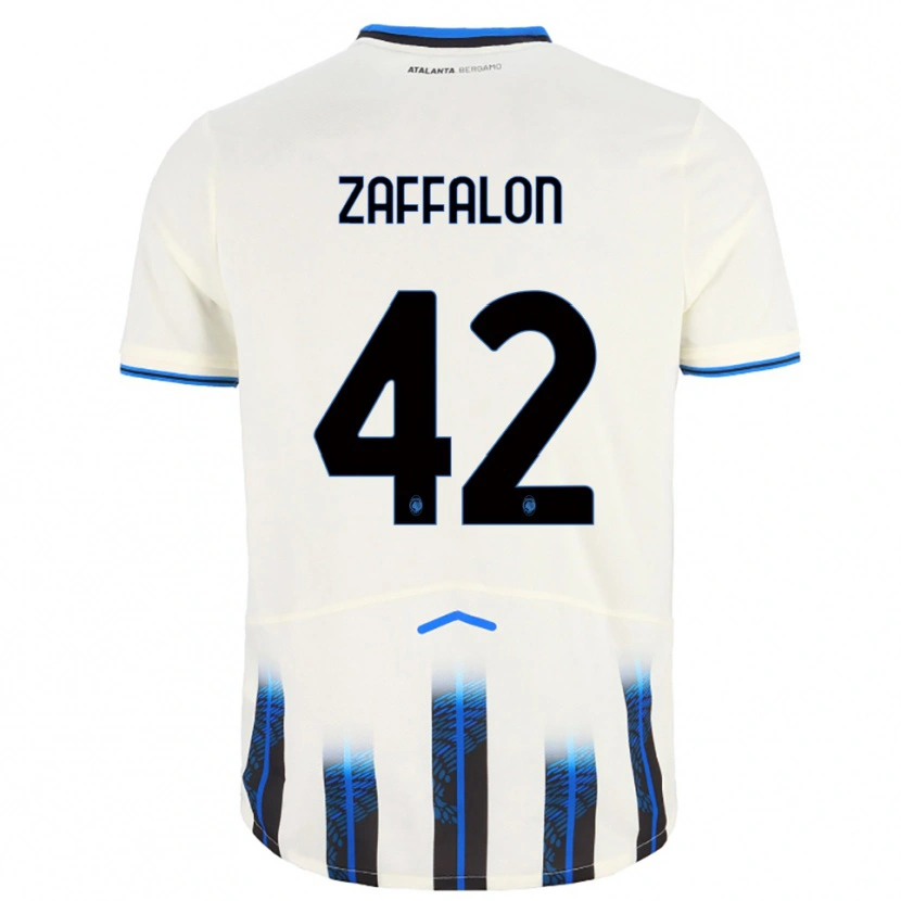 Danxen Women Lorenzo Zaffalon #42 White Blue Away Jersey 2025/26 T-Shirt