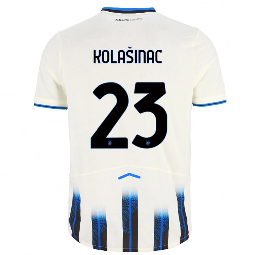 Danxen Women Sead Kolasinac #23 White Blue Away Jersey 2025/26 T-Shirt