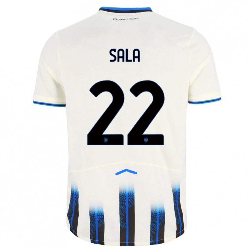 Danxen Women Lorenzo Sala #22 White Blue Away Jersey 2025/26 T-Shirt