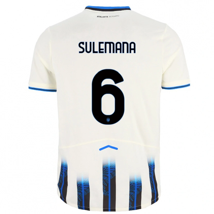 Danxen Women Ibrahim Sulemana #6 White Blue Away Jersey 2025/26 T-Shirt