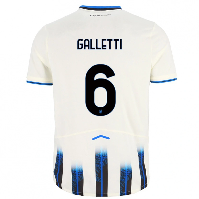 Danxen Women Elia Galletti #6 White Blue Away Jersey 2025/26 T-Shirt