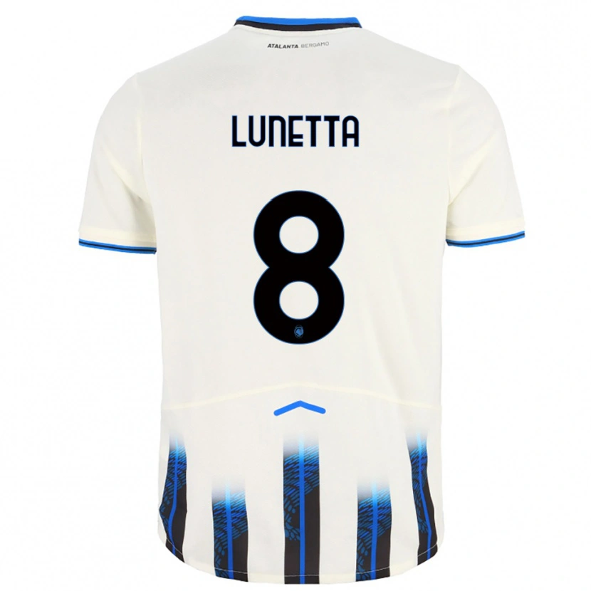 Danxen Women Gabriel Lunetta #8 White Blue Away Jersey 2025/26 T-Shirt