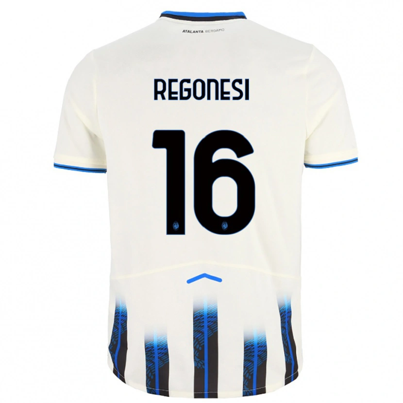Danxen Women Nicolò Regonesi #16 White Blue Away Jersey 2025/26 T-Shirt