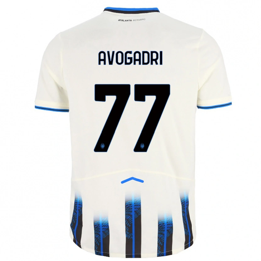 Danxen Women Lorenzo Avogadri #77 White Blue Away Jersey 2025/26 T-Shirt