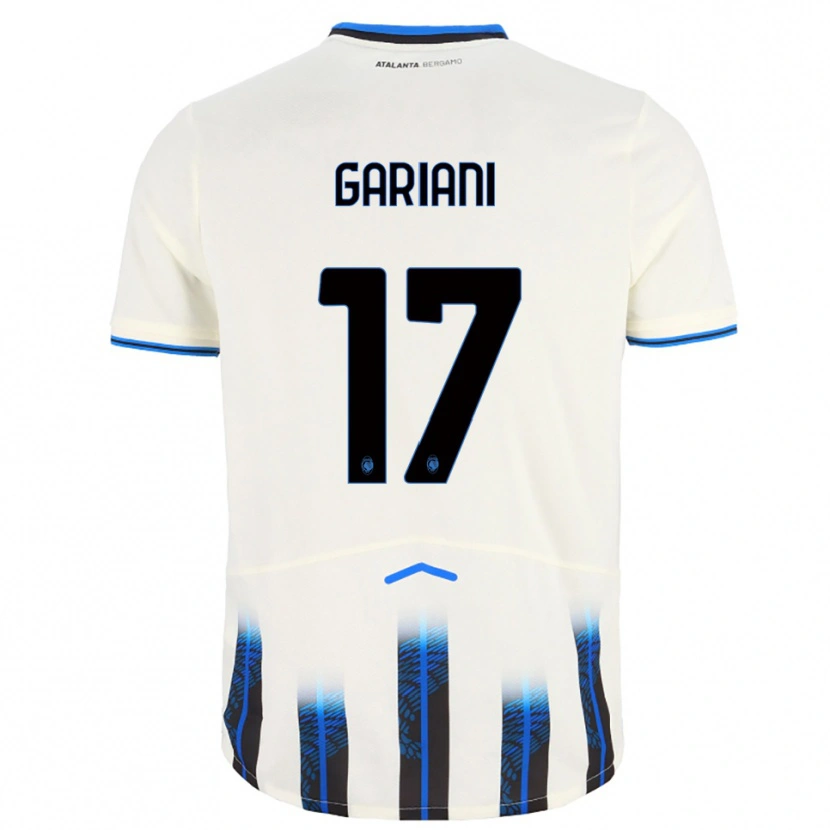Danxen Women Niccolò Gariani #17 White Blue Away Jersey 2025/26 T-Shirt