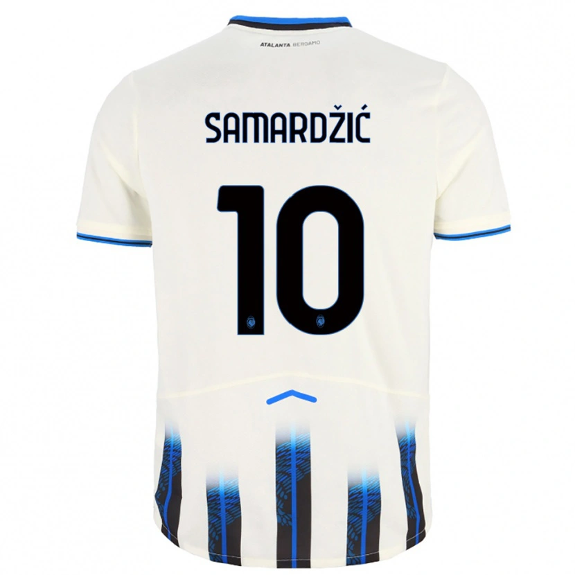 Danxen Women Lazar Samardžić #10 White Blue Away Jersey 2025/26 T-Shirt