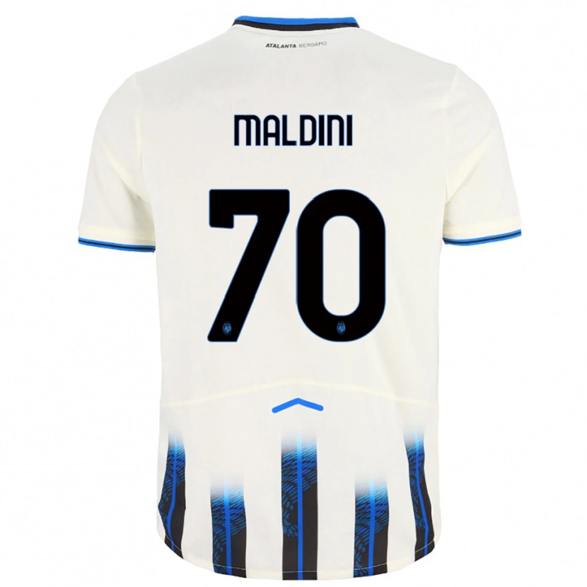 Danxen Women Daniel Maldini #70 White Blue Away Jersey 2025/26 T-Shirt