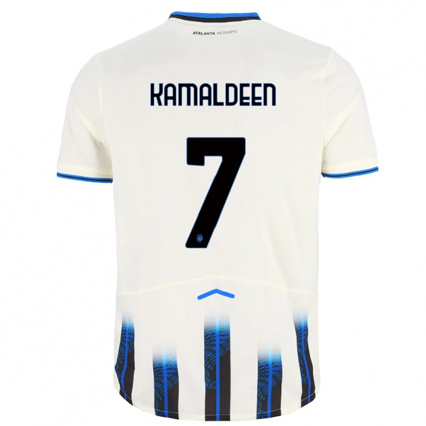 Danxen Women Kamaldeen Sulemana #7 White Blue Away Jersey 2025/26 T-Shirt