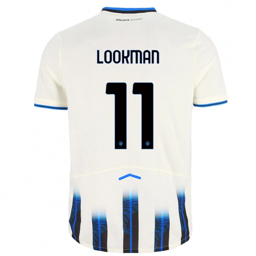 Danxen Women Ademola Lookman #11 White Blue Away Jersey 2025/26 T-Shirt