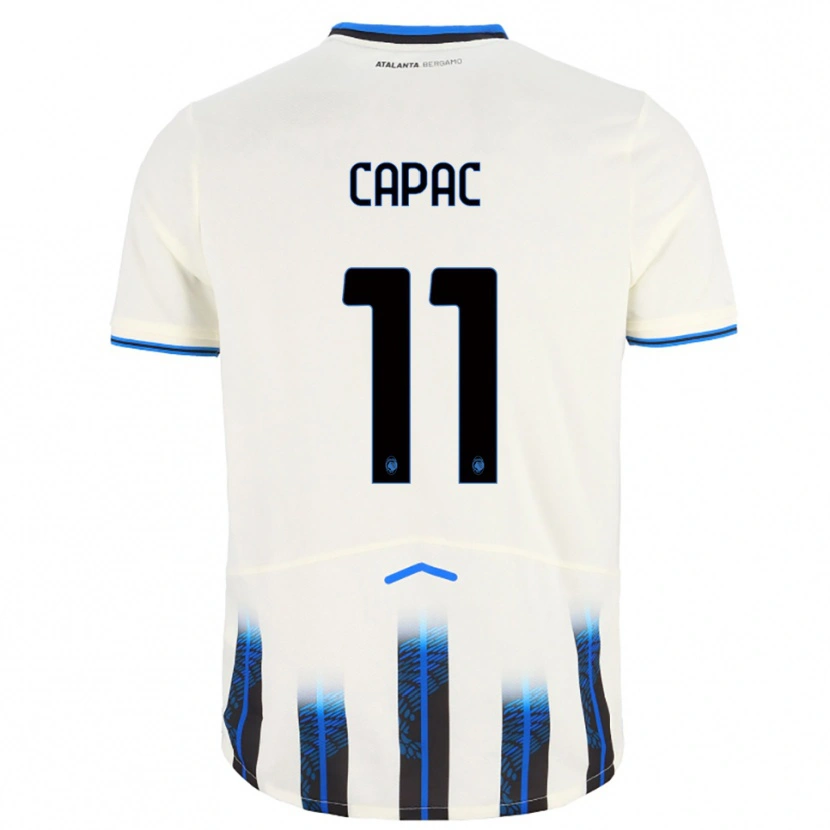Danxen Women Alexandru Capac #11 White Blue Away Jersey 2025/26 T-Shirt